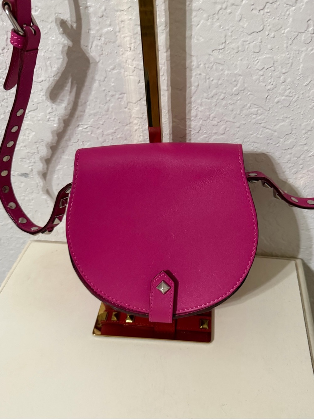 Rebecca Minkoff Hot Pink Women's Crossbody Saddle Bag
